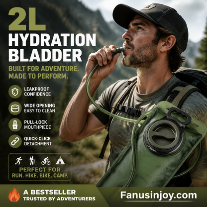 🔥50% Überraschungsrabatt！🏕️Jederzeit und überall hydratisieren！💦2L Trinkblase mit Schnellverschluss-Schlauch