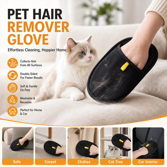 🐾 1 kaufen, 1 gratis! Tierhaarentferner-Handschuhe – beidseitige Silikonborsten, rutschfester Halt, waschbar und wiederverwendbar für Sofa, Kleidung und Teppiche 🧤
