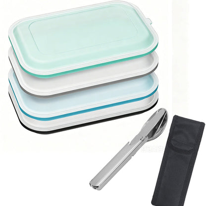 🍱✨ Tragbare Lunchbox aus lebensmittelechtem Silikon – 50% RABATT! BPA-frei, auslaufsicher, faltbar – perfekt für Arbeit, Reise & Picknick. 🔥💪