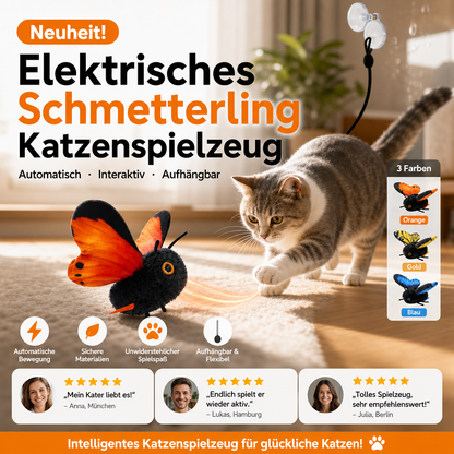 🦋🐱 Intelligentes Schmetterlingsspielzeug mit Sensor – 50 % reduziert! Bewegungsaktiviert, realistischer Flug, interaktives Spiel – unterhält Ihre Katze stundenlang. 🔥✨