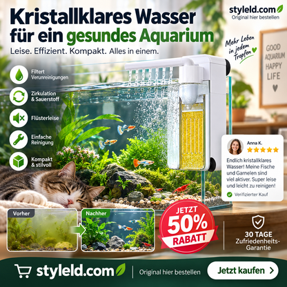 🌊 50 % Rabatt! Multifunktionaler Mini-Aquariumfilter – Filterung, Umwälzung & Belüftung 🐠 Flüsterleise, kompakt & leicht zu reinigen