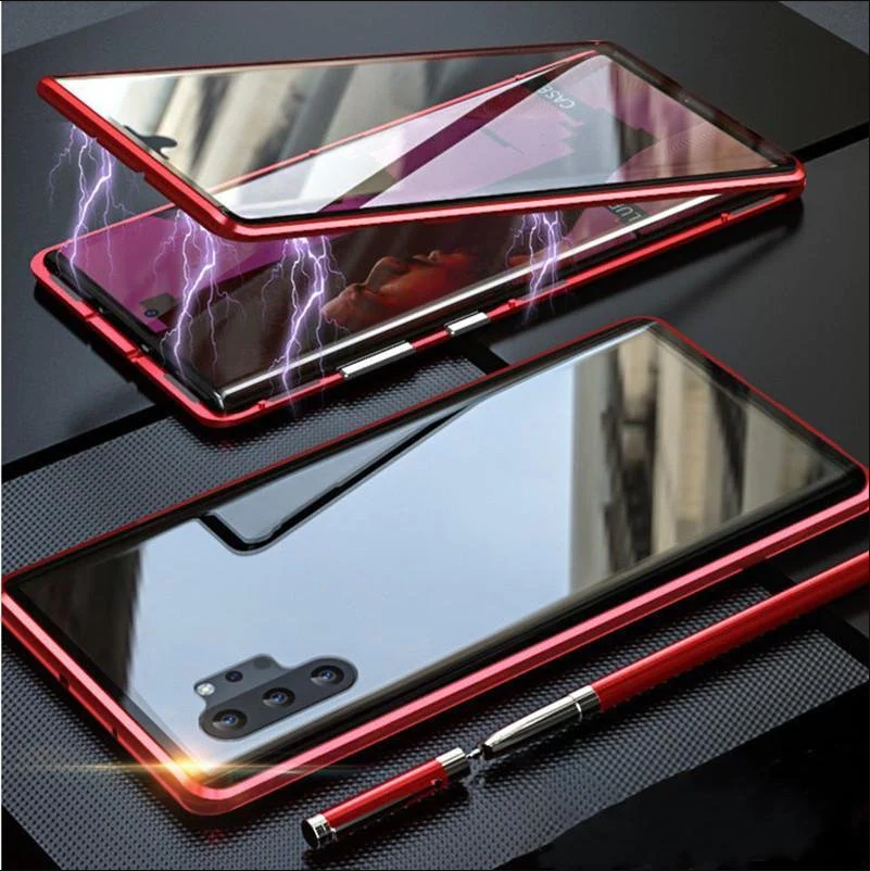 🔥58% Rabatt für kurze Zeit🔥Magnetische doppelseitige Telefonhülle aus gehärtetem Glas mit Anti-Peeping-Effekt für die Samsung-Serie S21-25