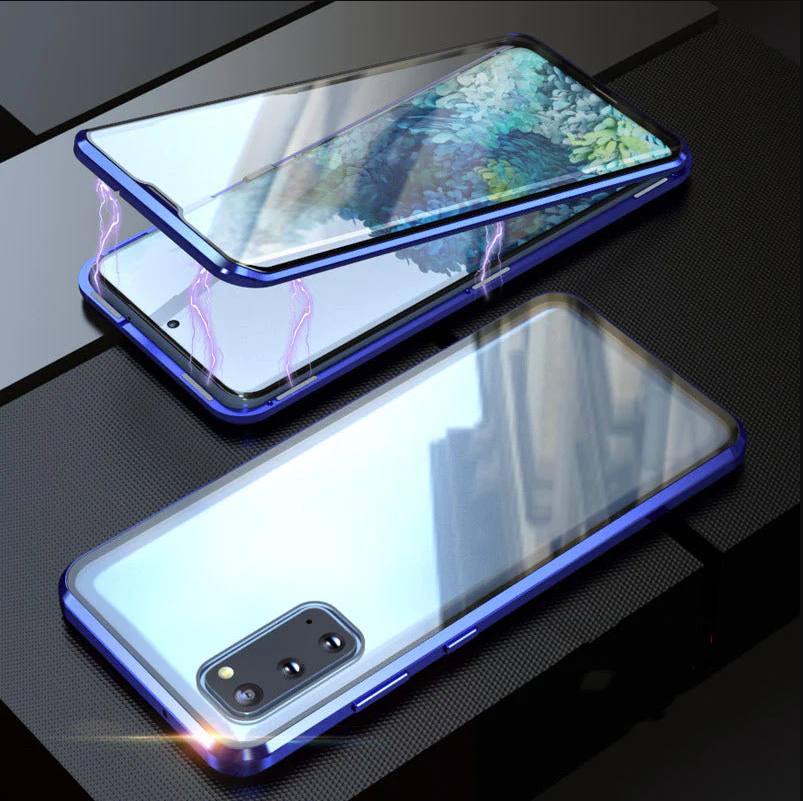 🔥58% Rabatt für kurze Zeit🔥Magnetische doppelseitige Telefonhülle aus gehärtetem Glas mit Anti-Peeping-Effekt für die Samsung-Serie S21-25