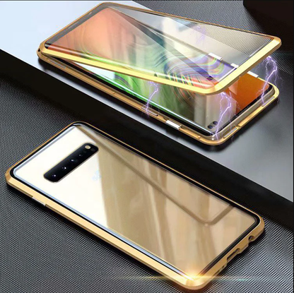 🔥58% Rabatt für kurze Zeit🔥Magnetische doppelseitige Telefonhülle aus gehärtetem Glas mit Anti-Peeping-Effekt für die Samsung-Serie S21-25