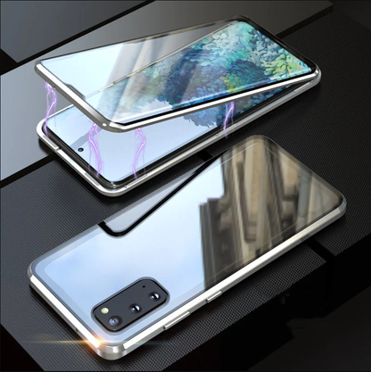 🔥58% Rabatt für kurze Zeit🔥Magnetische doppelseitige Telefonhülle aus gehärtetem Glas mit Anti-Peeping-Effekt für die Samsung-Serie S21-25