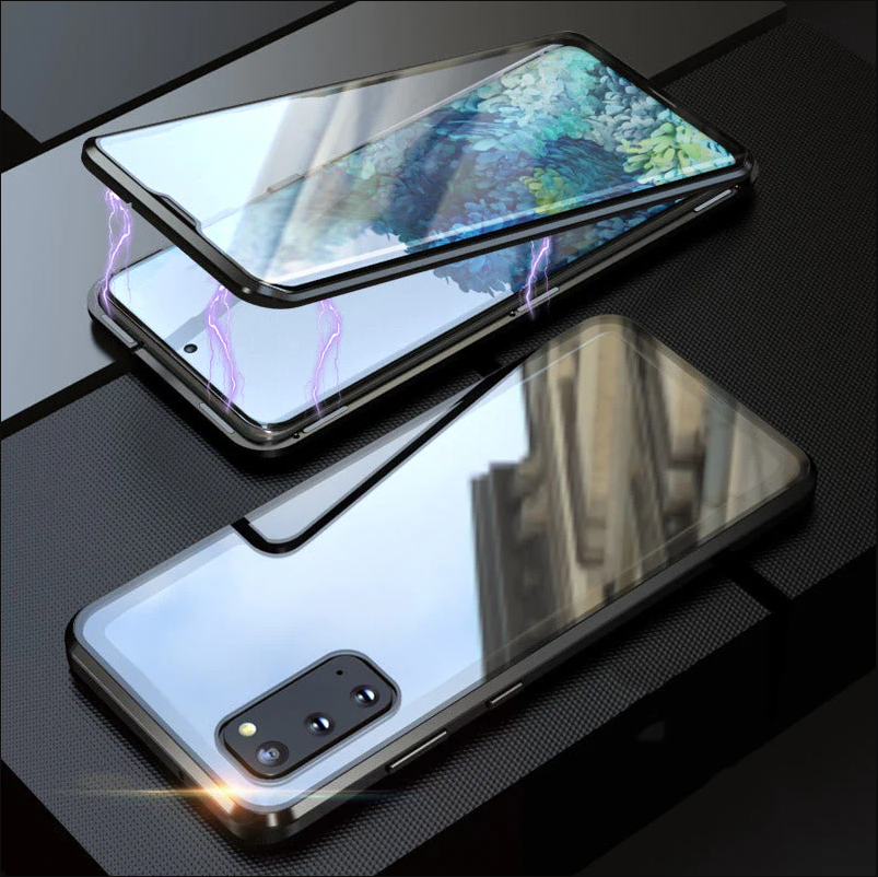 🔥58% Rabatt für kurze Zeit🔥Magnetische doppelseitige Telefonhülle aus gehärtetem Glas mit Anti-Peeping-Effekt für die Samsung-Serie S21-25