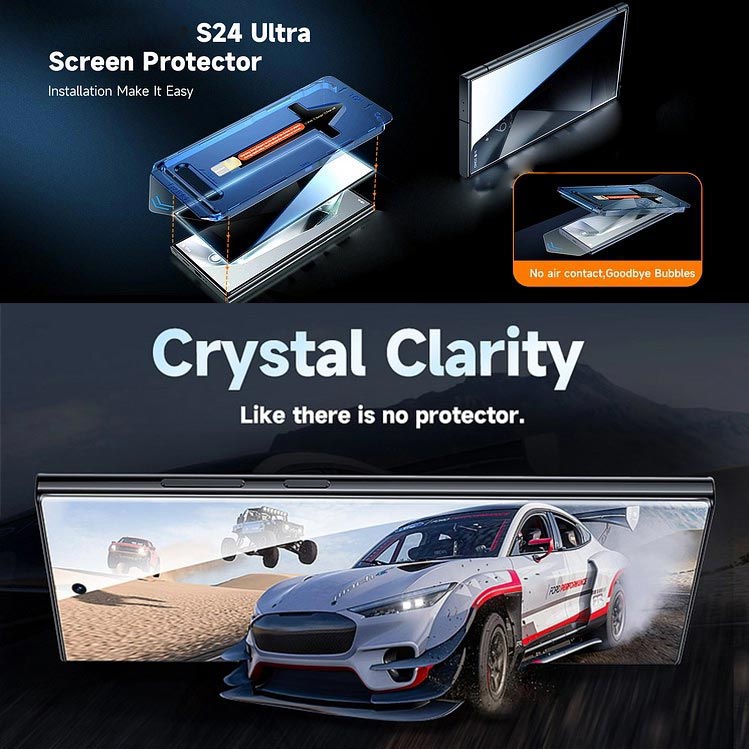 Anti-Spy Glas Displayschutzfolie mit automatischer, blasenfreier Staubentfernung für Galaxy S24/S23 Serie