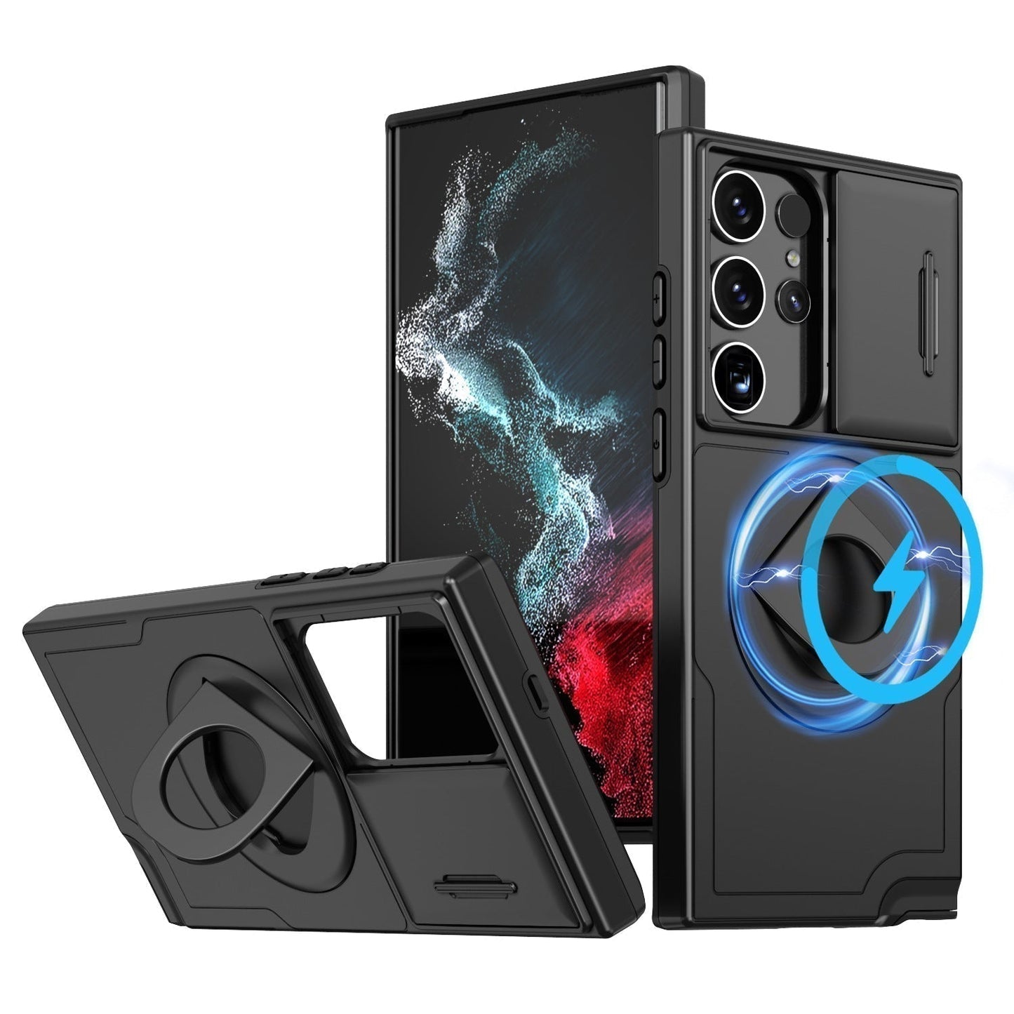 Samsung Military Grade stoßfestes Gehäuse mit Ring Kickstand