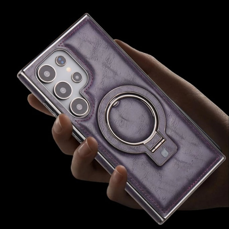 Magnetische Handyhülle mit Ständer im Retro-Stil für Samsung