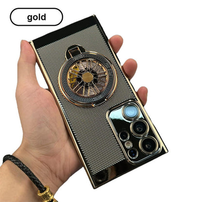 Schlanke Handyhülle mit Wärmeableitung und Gyroskop-Magnethalterung für Samsung S24-21, Note20