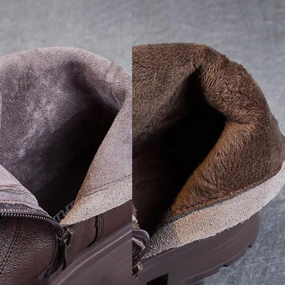 Orthopädische bequeme Damenstiefel aus Leder