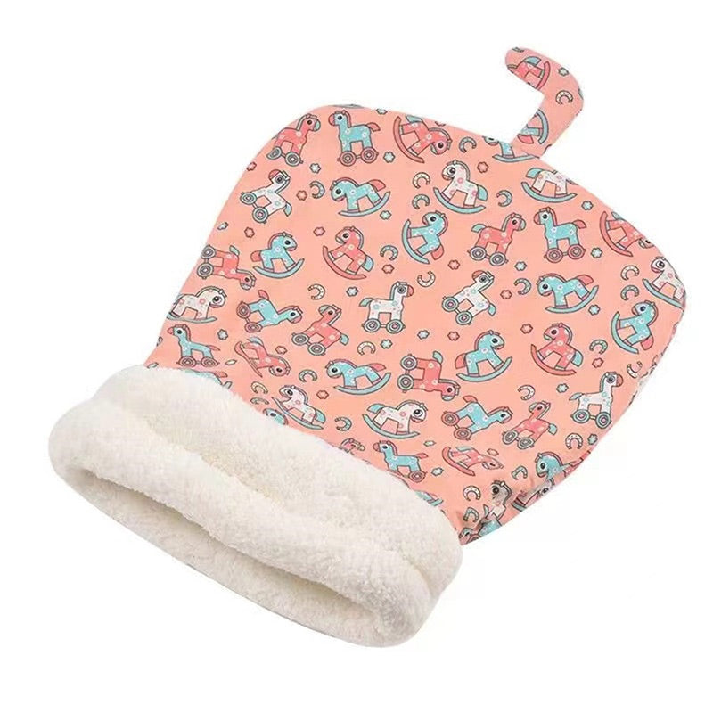 ⏳50% RABATT! 🐱 Flauschiger Katzen-Winterschlafsack – halbgeschlossene Kuschelhöhle mit Cartoon-Muster😴