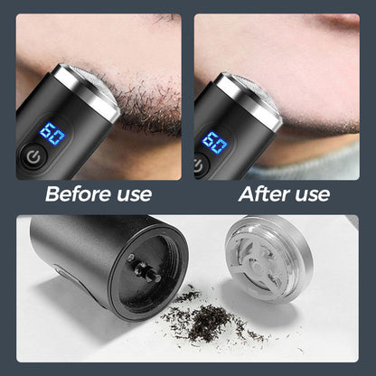 🎁🔌Tragbarer, wiederaufladbarer Mini-Rasierer mit Digitalanzeige💧