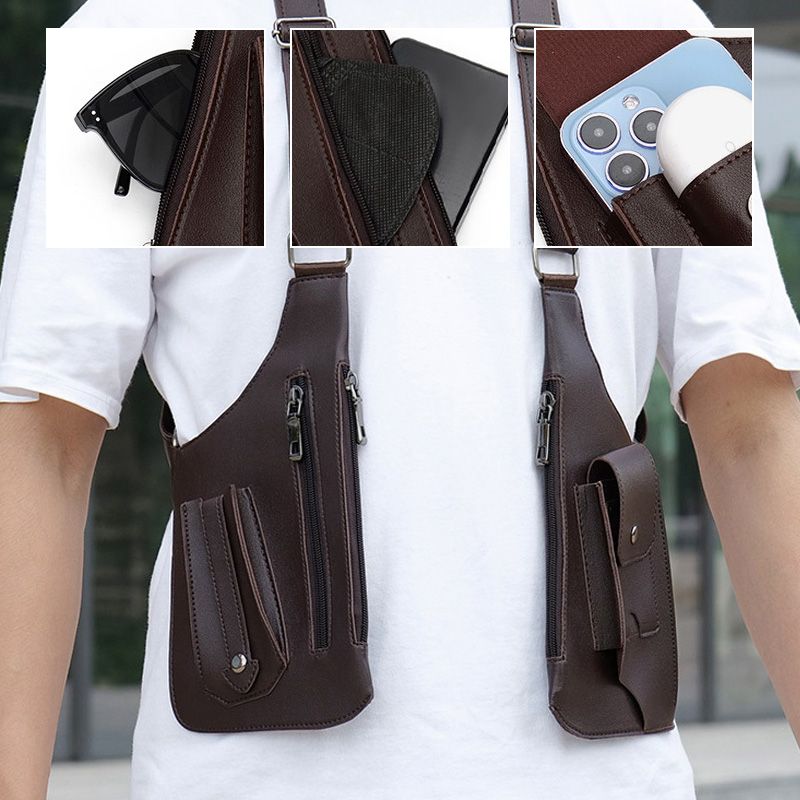Taktische Tasche mit Diebstahlschutz und mehreren Taschen sowie doppelter Schulterpartie für Herren