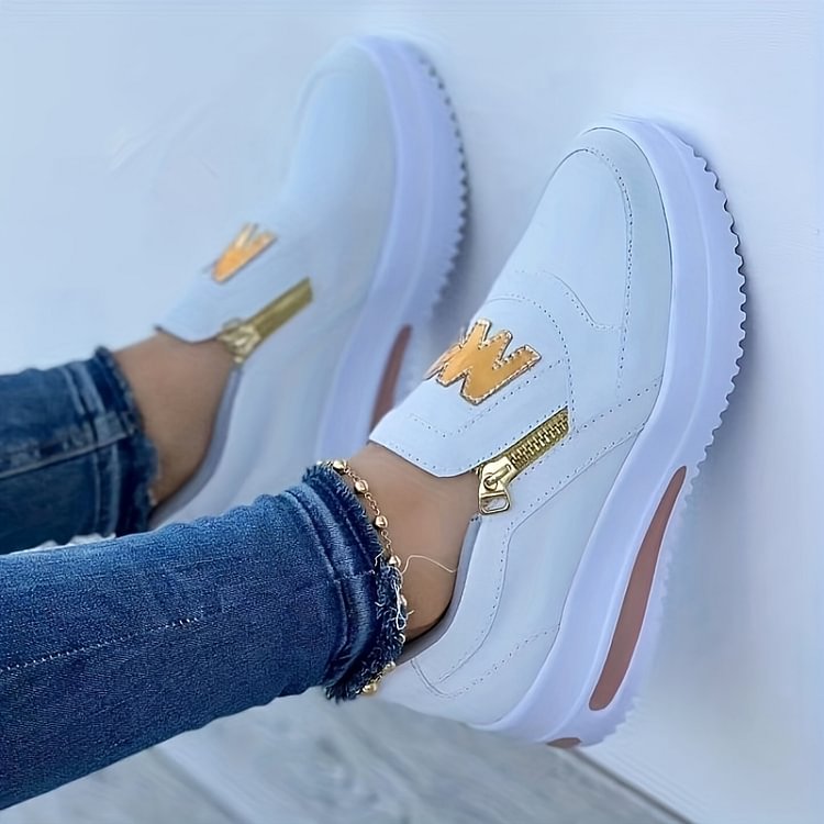 🔥2025 Heißer Verkauf🔥👍Orthopädische Plateau-Reißverschluss-Sneaker für Damen👞
