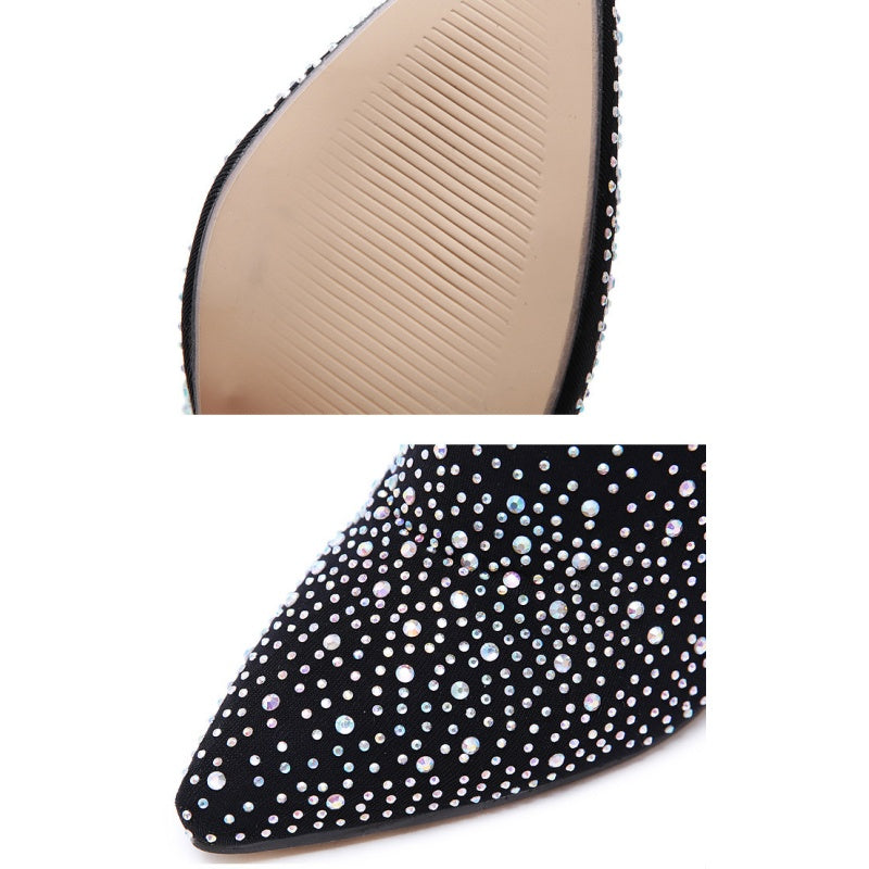 🌟50% RABATT✨Glitzernde Faux-Diamanten-Kniestiefel für Frauen✨