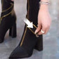 ✨48% Rabatt auf neue Produkte✨ Kniehohe Stiefel mit spitzer Zehenpartie und klobigem Absatz