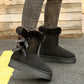 Klassische Plateau-Schneestiefel für Frauen mit Plüsch-Schleife-Kostenloser Versand