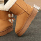 Klassische Plateau-Schneestiefel für Frauen mit Plüsch-Schleife-Kostenloser Versand