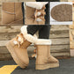 Klassische Plateau-Schneestiefel für Frauen mit Plüsch-Schleife-Kostenloser Versand
