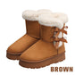 Klassische Plateau-Schneestiefel für Frauen mit Plüsch-Schleife-Kostenloser Versand