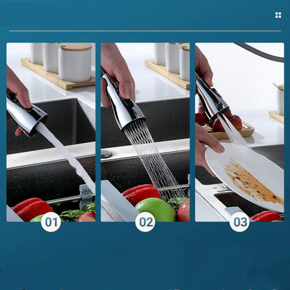 360 Grad rotierender Hochdruck Wasserhahn + Adapter