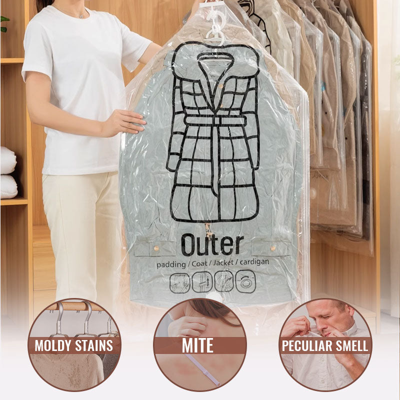 💨✨ Aufhängbarer Vakuumbeutel 50% Rabatt💞💪 Platzsparen, Staubschutz, Wiederverwendbar für Kleidung & Reisen