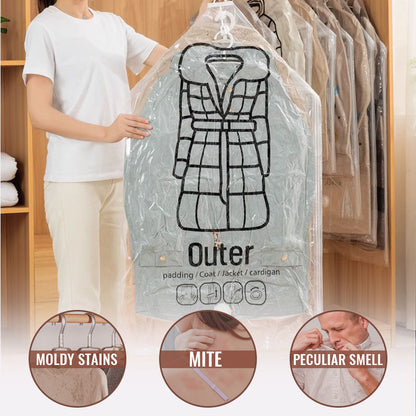 💨✨ Aufhängbarer Vakuumbeutel 50% Rabatt💞💪 Platzsparen, Staubschutz, Wiederverwendbar für Kleidung & Reisen