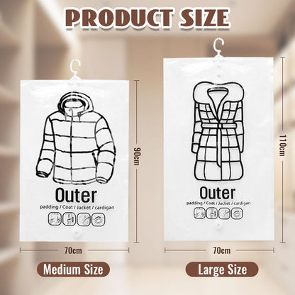 💨✨ Aufhängbarer Vakuumbeutel 50% Rabatt💞💪 Platzsparen, Staubschutz, Wiederverwendbar für Kleidung & Reisen