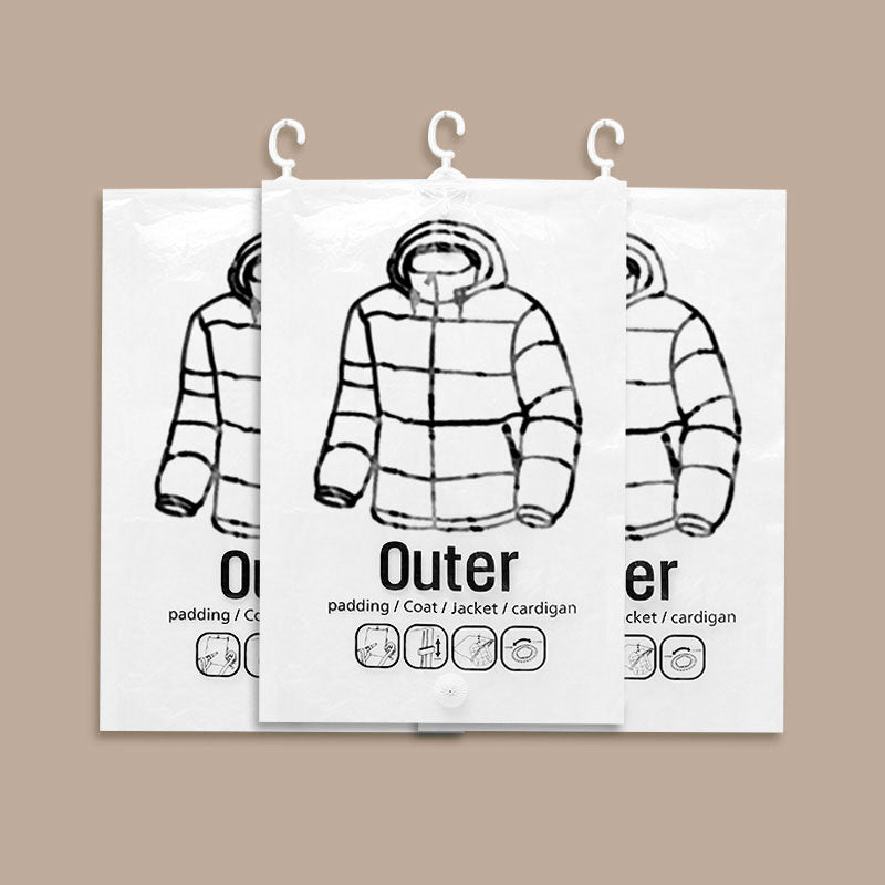 💨✨ Aufhängbarer Vakuumbeutel 50% Rabatt💞💪 Platzsparen, Staubschutz, Wiederverwendbar für Kleidung & Reisen