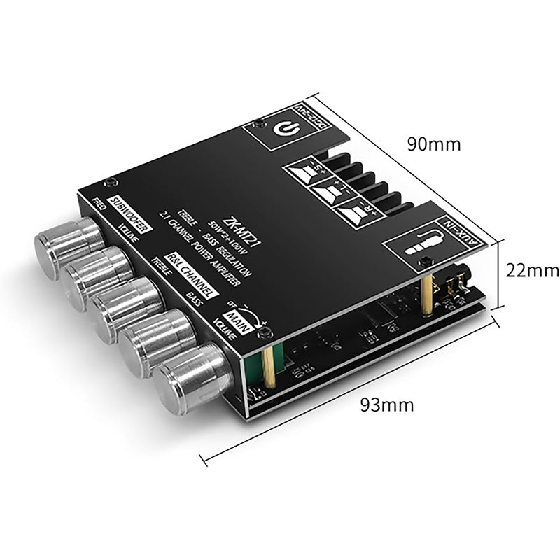🔊🎵Bluetooth-kompatibles 2.1-Kanal-Audio-Leistungsverstärkermodul📡 Drahtlose Verbindung, kraftvoller Klang, ideal für Musikliebhaber!