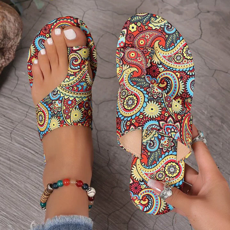 🥰Leichte orthopädische flache Sandalen für Damen🩴🎨Vintage und Moderne kombiniert