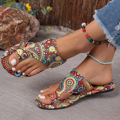 🥰Leichte orthopädische flache Sandalen für Damen🩴🎨Vintage und Moderne kombiniert