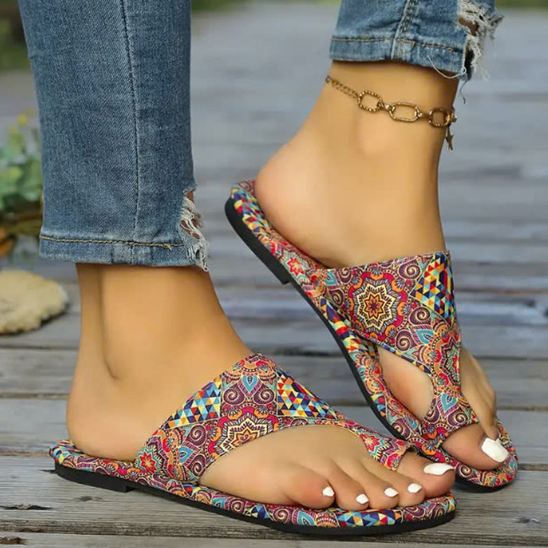 🥰Leichte orthopädische flache Sandalen für Damen🩴🎨Vintage und Moderne kombiniert