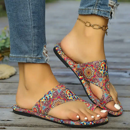 🥰Leichte orthopädische flache Sandalen für Damen🩴🎨Vintage und Moderne kombiniert