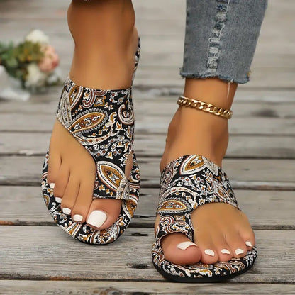 🥰Leichte orthopädische flache Sandalen für Damen🩴🎨Vintage und Moderne kombiniert