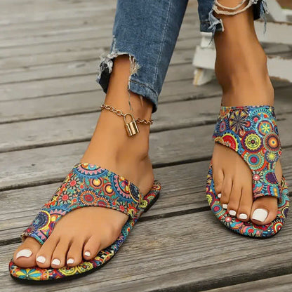 🥰Leichte orthopädische flache Sandalen für Damen🩴🎨Vintage und Moderne kombiniert