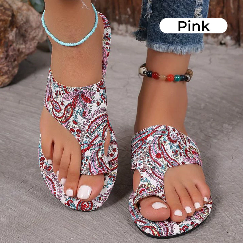 🥰Leichte orthopädische flache Sandalen für Damen🩴🎨Vintage und Moderne kombiniert