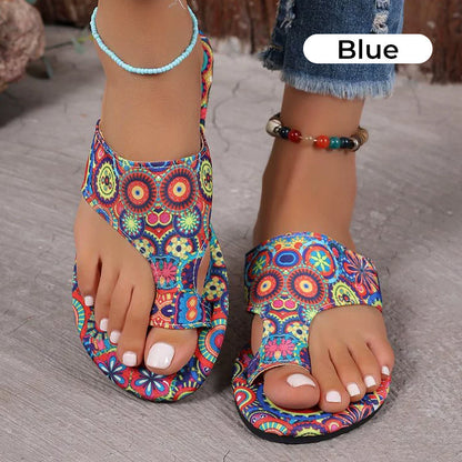 🥰Leichte orthopädische flache Sandalen für Damen🩴🎨Vintage und Moderne kombiniert