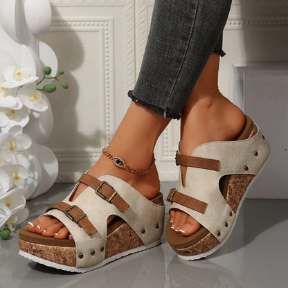 🔥Sommer-Neuankünfte🔥Modische Plateau-Sandalen mit Keilabsatz für Damen
