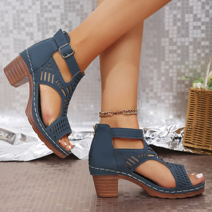 🏖️Sommer-Rabatt -50💃Vielseitige Sandalen mit offener Zehenpartie und mittelhohem Absatz👠