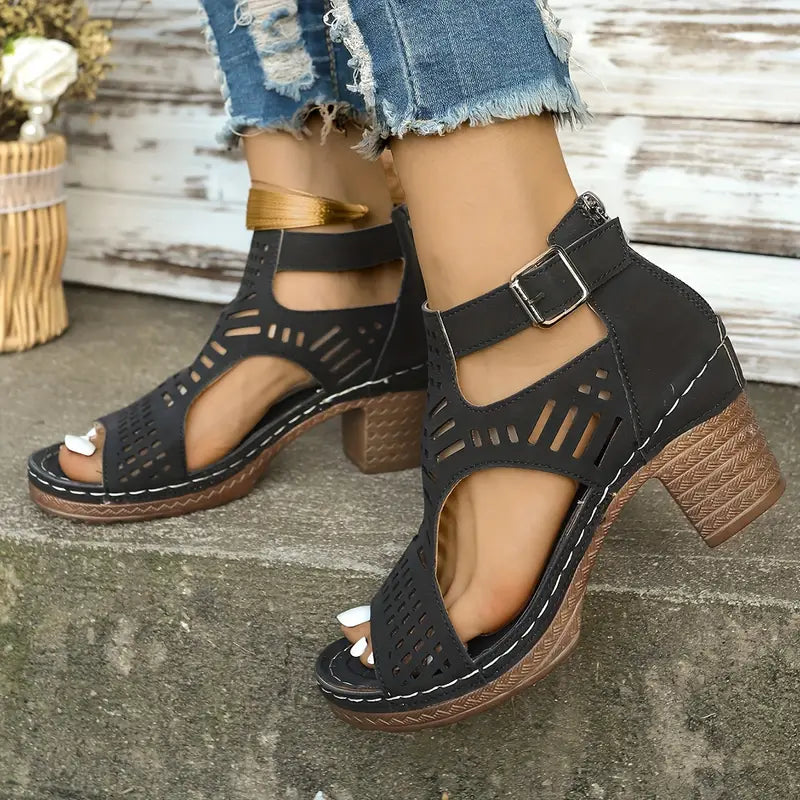 🏖️Sommer-Rabatt -50💃Vielseitige Sandalen mit offener Zehenpartie und mittelhohem Absatz👠