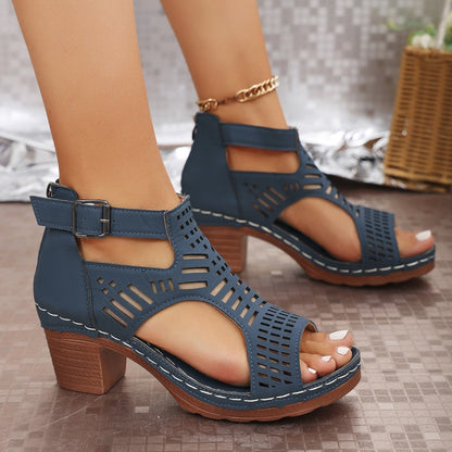 🏖️Sommer-Rabatt -50💃Vielseitige Sandalen mit offener Zehenpartie und mittelhohem Absatz👠