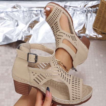 🏖️Sommer-Rabatt -50💃Vielseitige Sandalen mit offener Zehenpartie und mittelhohem Absatz👠