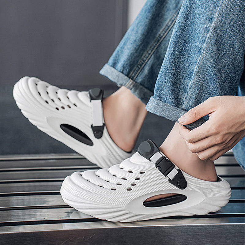 ✈️Atmungsaktive Slip-On-Sandalen für Herren👣Zwei Arten, ein Paar Schuhe zu tragen👣