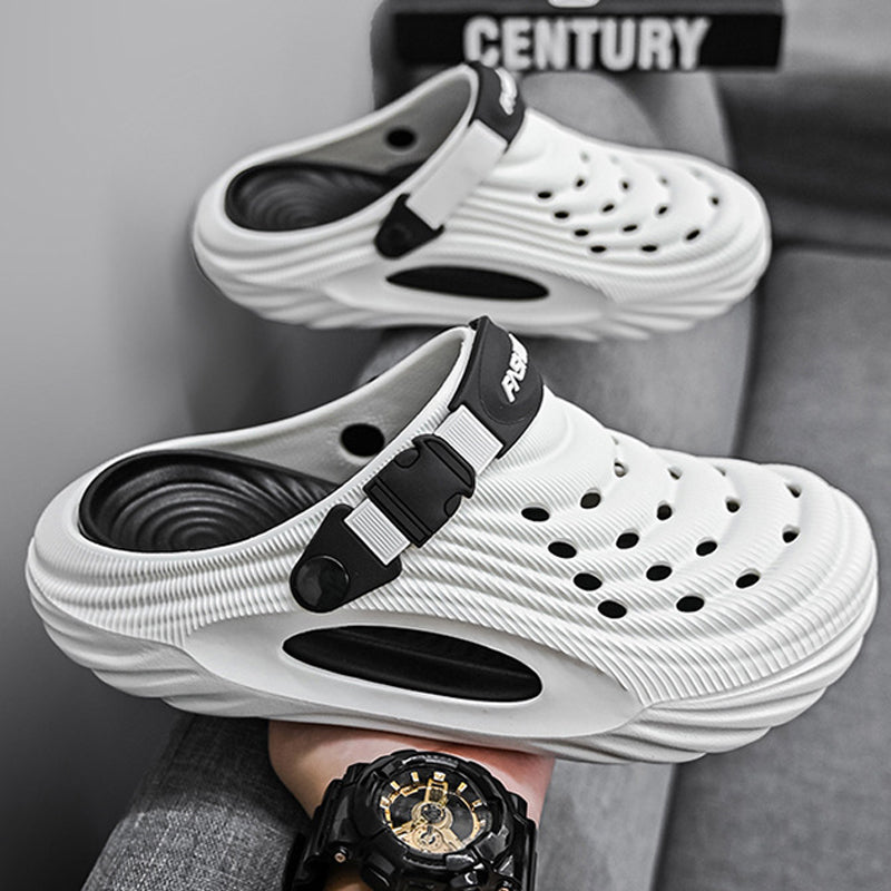 ✈️Atmungsaktive Slip-On-Sandalen für Herren👣Zwei Arten, ein Paar Schuhe zu tragen👣