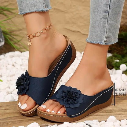 ⏳Begrenzte Zeit 50% Rabatt💥Damen Comfort Flower Slip-On Sandalen