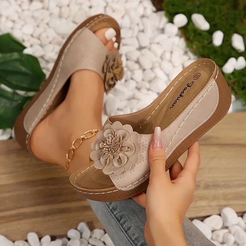 ⏳Begrenzte Zeit 50% Rabatt💥Damen Comfort Flower Slip-On Sandalen