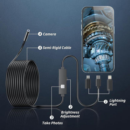 🔍⏳ 50% RABATT, ZEITLICH BEGRENZT! Wasserdichte HD-Endoskopiekamera – Flexible Sonde, klare Sicht & ideal für Reparatur, Inspektion & enge Stellen ✨