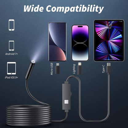 🔍⏳ 50% RABATT, ZEITLICH BEGRENZT! Wasserdichte HD-Endoskopiekamera – Flexible Sonde, klare Sicht & ideal für Reparatur, Inspektion & enge Stellen ✨